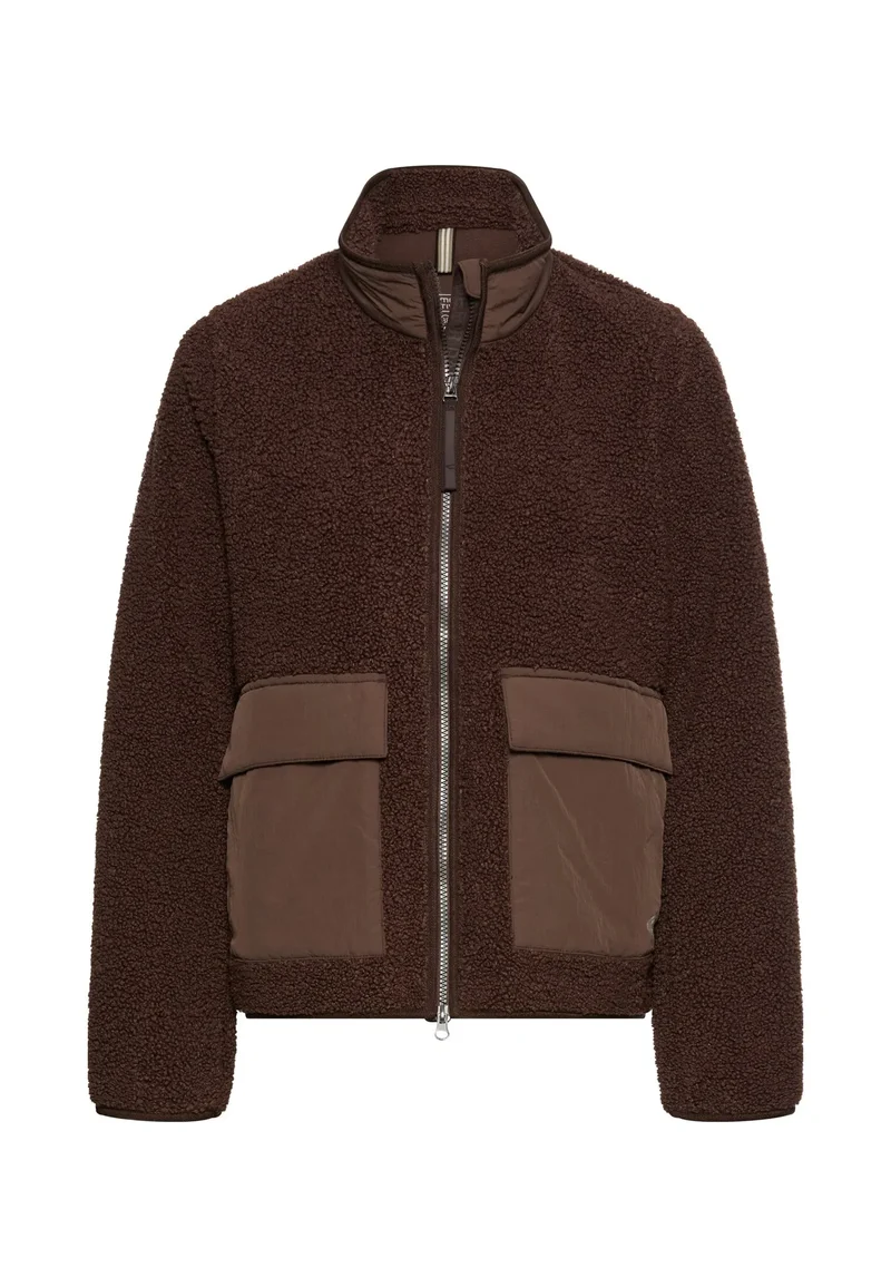 Teddy-Jacke mit Stehkragen