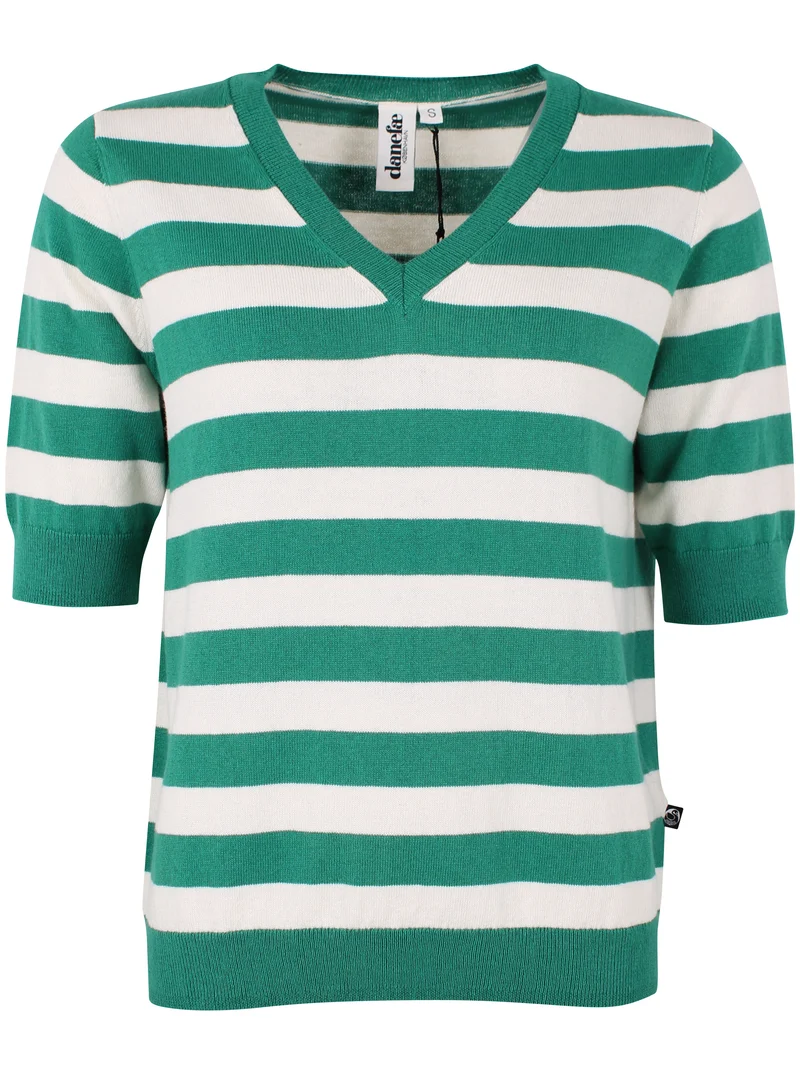 Danebliss Wool-Mix Sweater Tee Teal Lake/Chalk