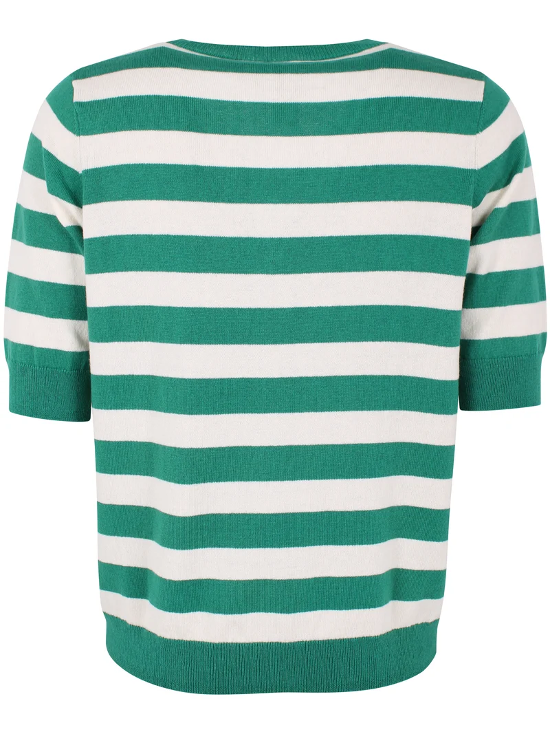 Danebliss Wool-Mix Sweater Tee Teal Lake/Chalk