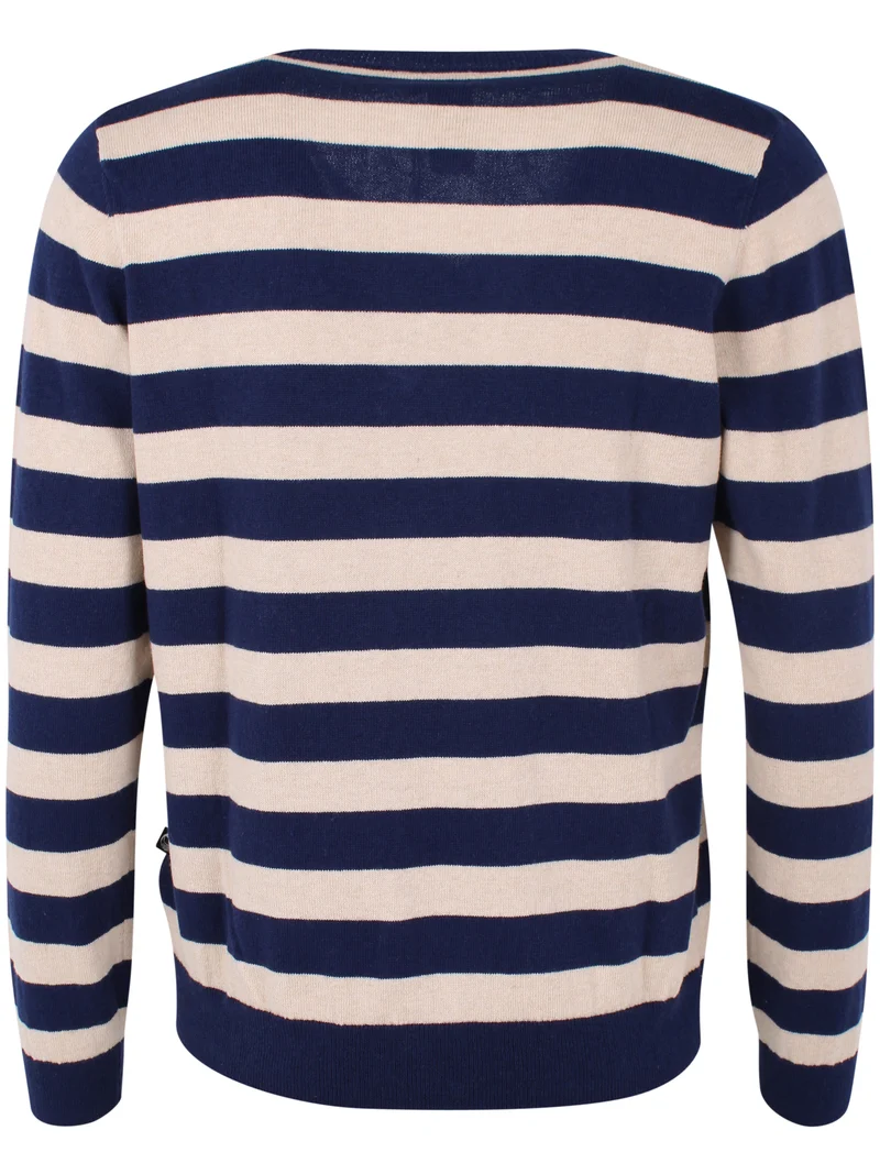 Danesaint Wool-Mix Sweater Dark Blue/Light Beige