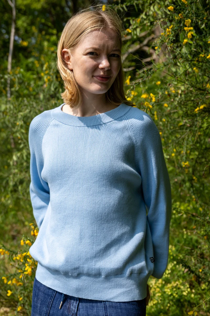 Danerelation Chunky Wool-Mix Sweater Cold Sky