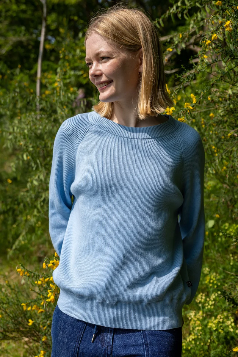 Danerelation Chunky Wool-Mix Sweater Cold Sky