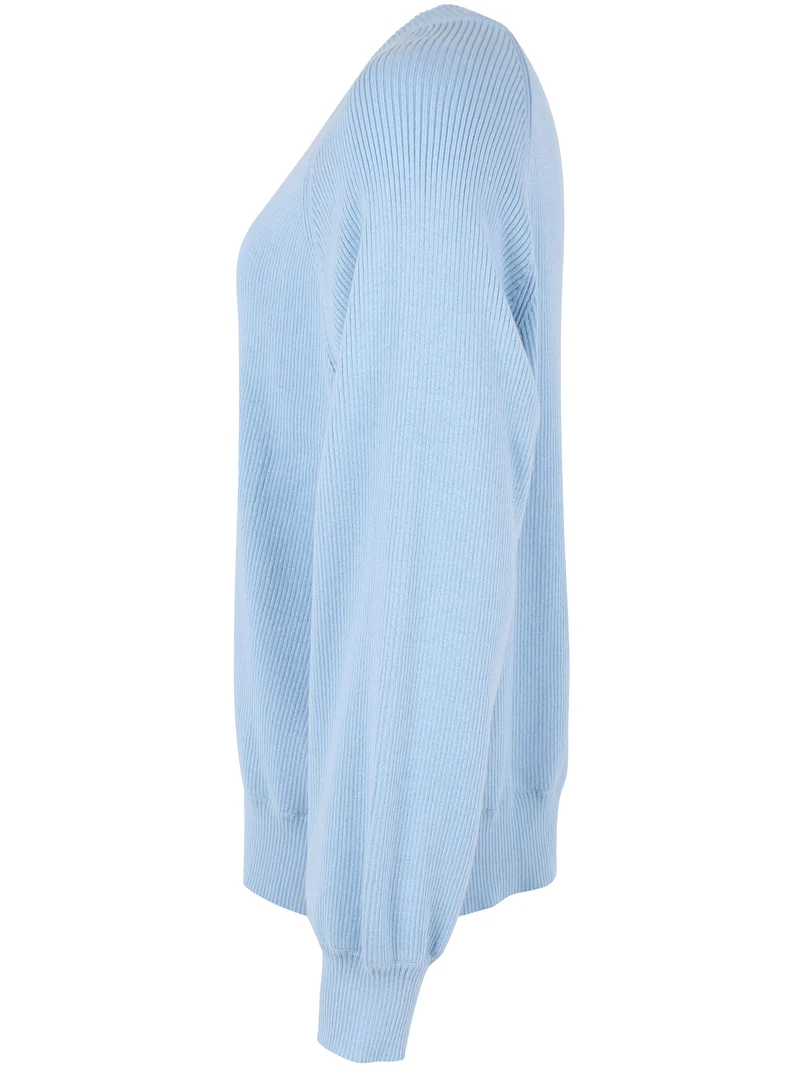 Danerelation Chunky Wool-Mix Sweater Cold Sky