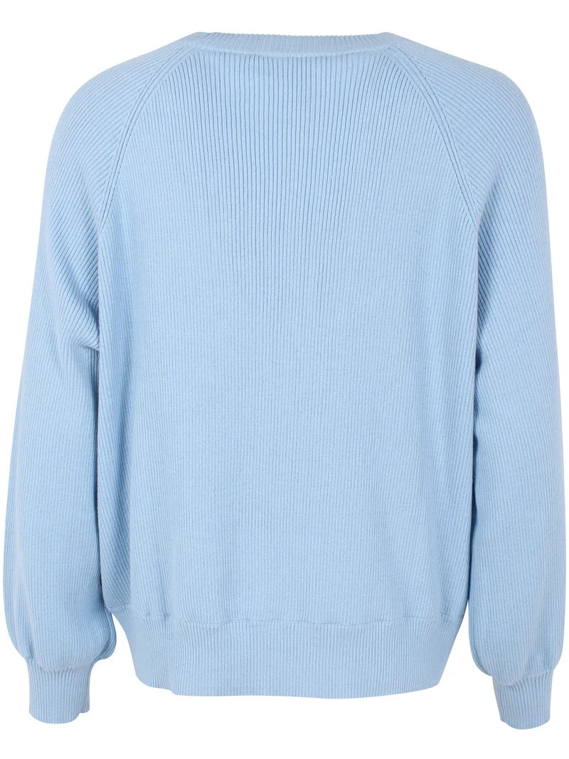 Danerelation Chunky Wool-Mix Sweater Cold Sky