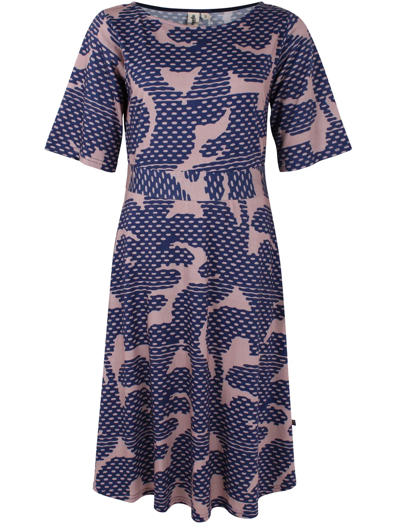 Daneviborg Modal SS Dress Quail/Dark Blue HALFTONE