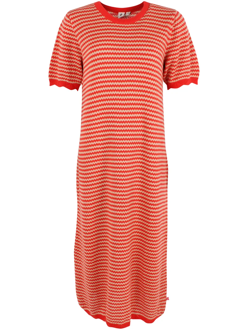 Danesangria Pearl Knit Sweater Dress Summer Red/Nougat