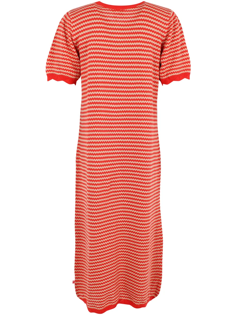 Danesangria Pearl Knit Sweater Dress Summer Red/Nougat