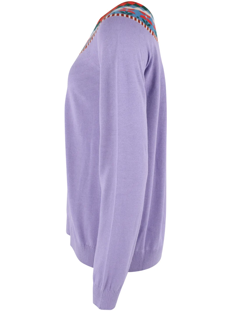 Daneshine Cotton Sweater Light Lilac