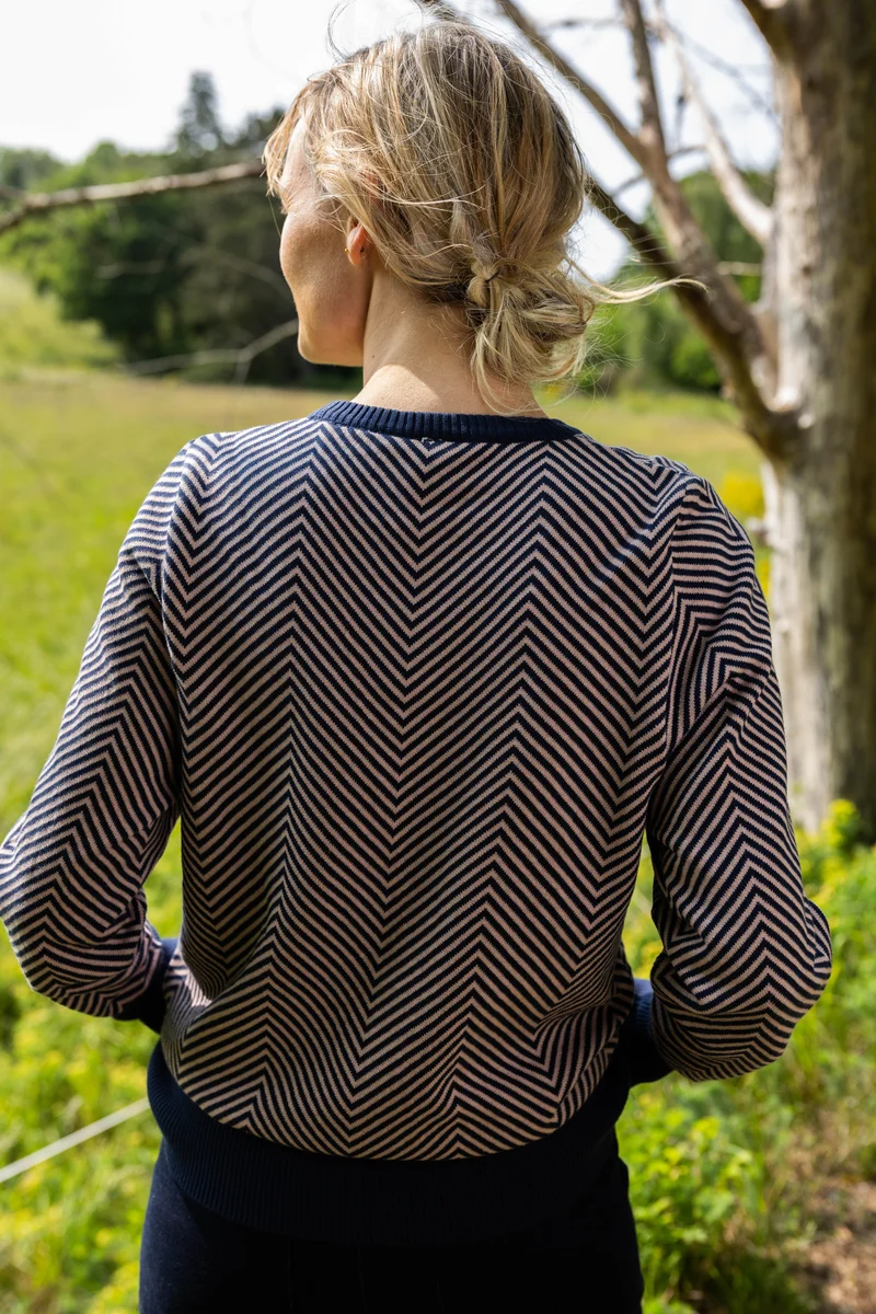 Danefox Cotton Sweater Dark Navy/Quail