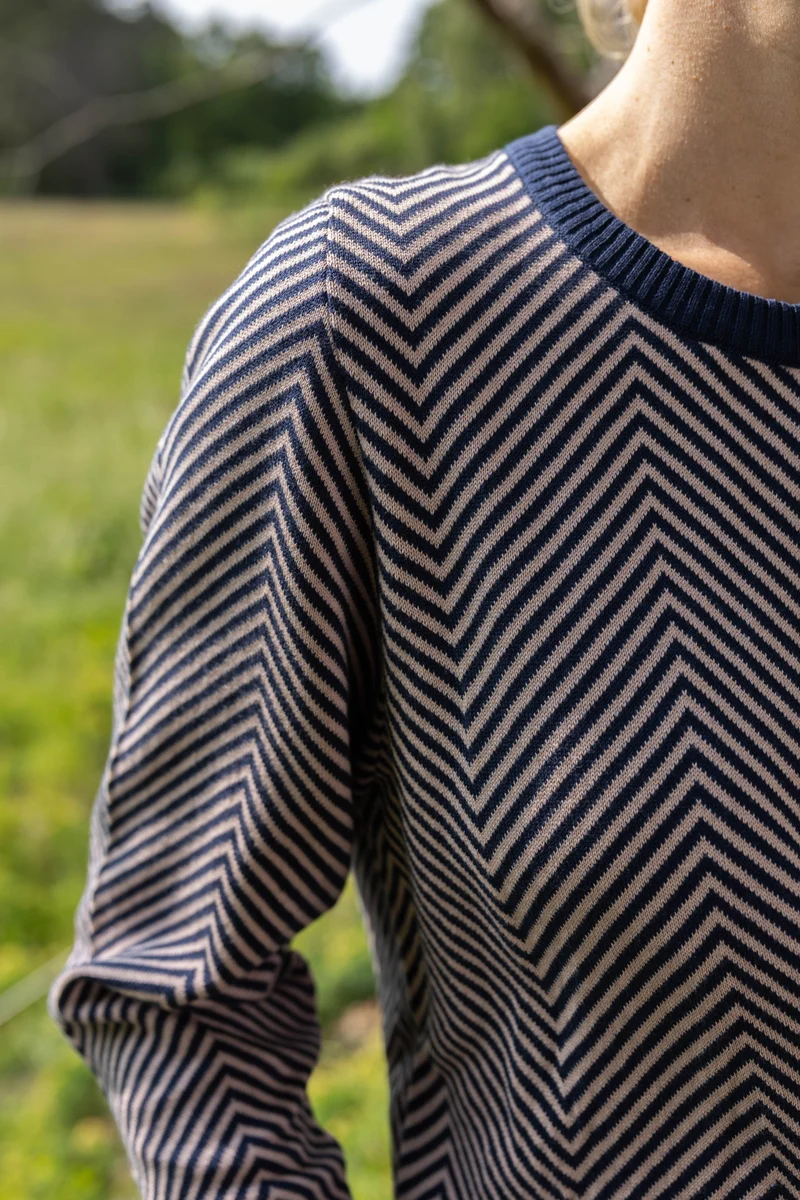 Danefox Cotton Sweater Dark Navy/Quail