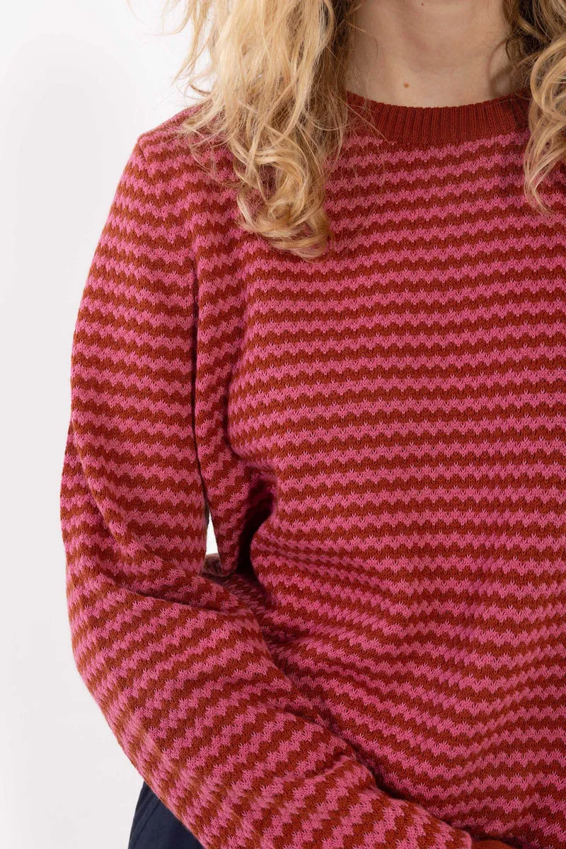 Danefox Pearl Knit Sweater Soft Cherry/Chili
