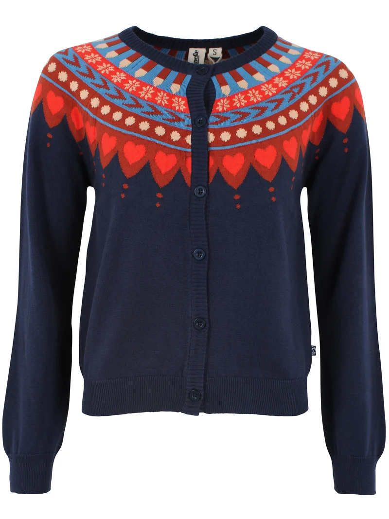Danesweetheart Cotton Cardigan Dark Navy MULTI