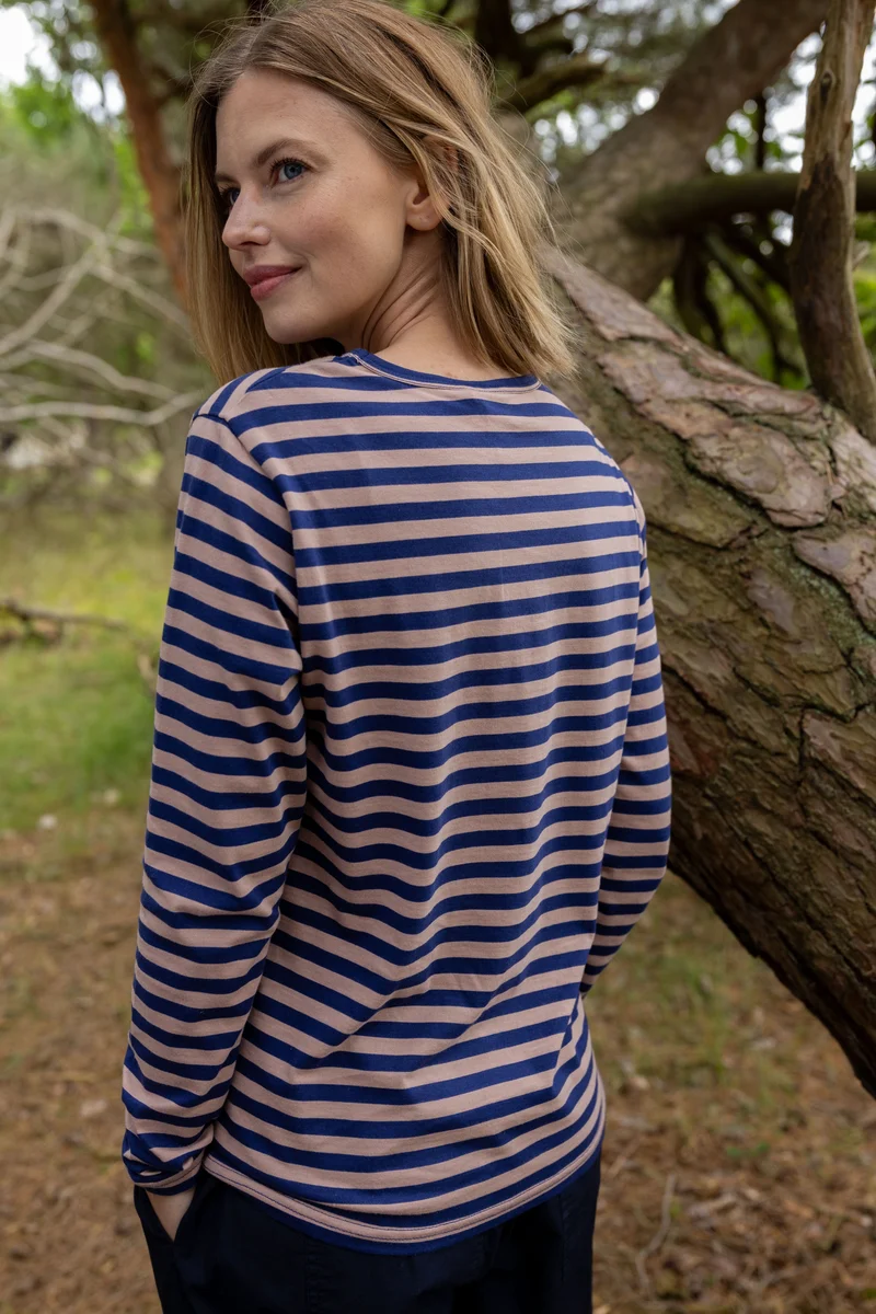 Danejubii Modal Tee Quail/Dark Blue