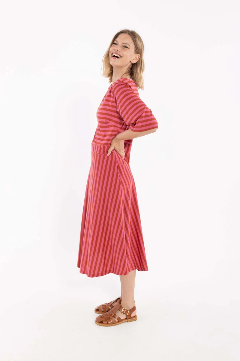 Daneviborg Modal SS Dress Chili/Soft Cherry