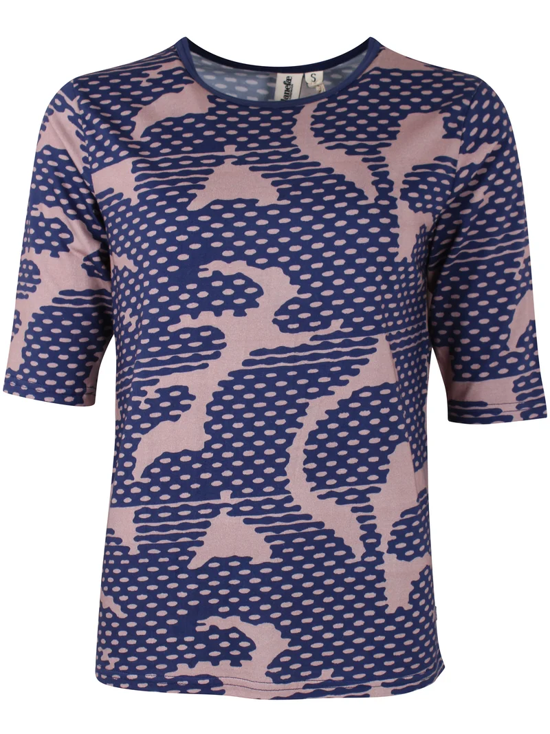 Danemanna Modal Tee Quail/Dark Blue HALFTONE