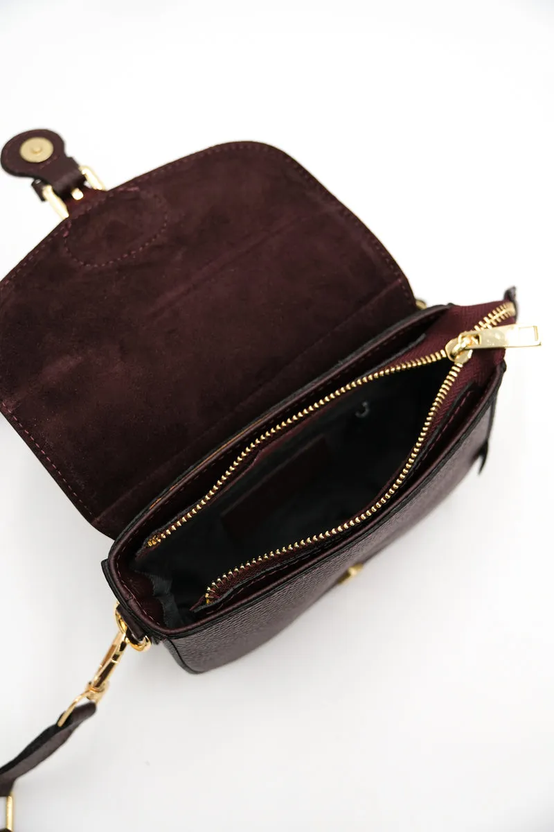 ESS - Danebernadotte Leather Shoulder Bag Red Wine