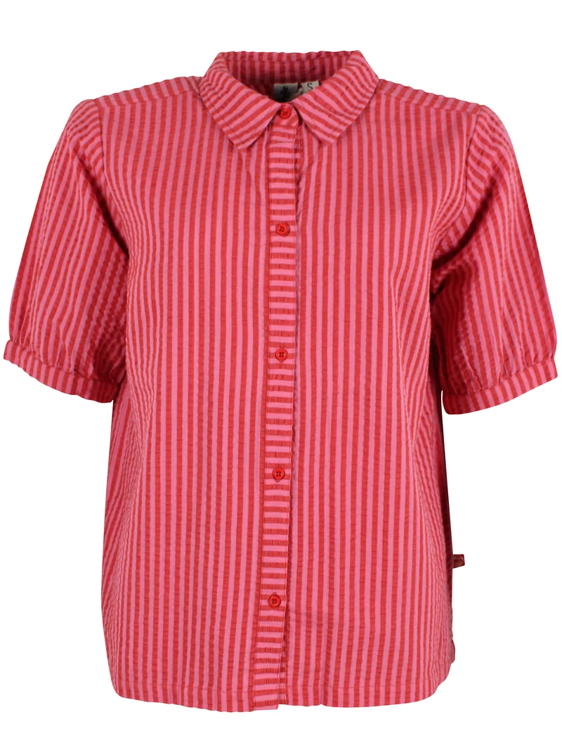 Danesyren Seersucker Shirt Chili/Soft Cherry