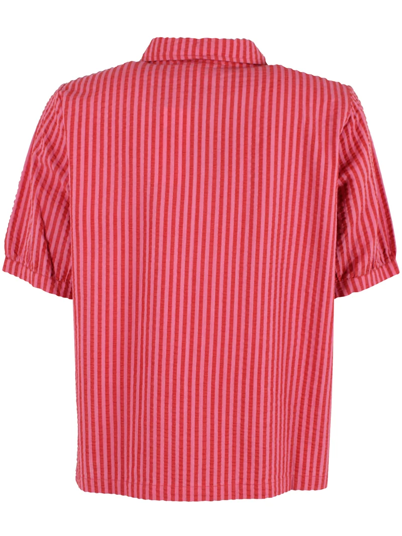 Danesyren Seersucker Shirt Chili/Soft Cherry