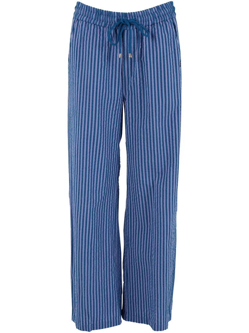 Danenynne Seersucker Pants Warm Blue/Light Lilac