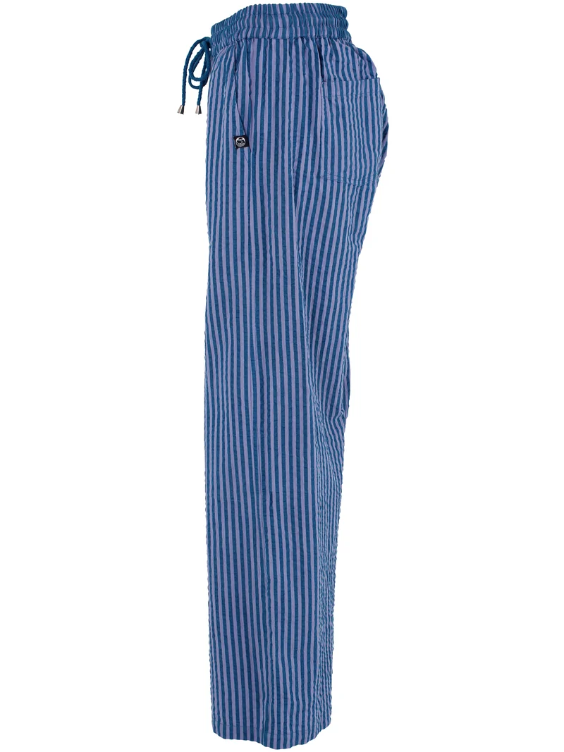 Danenynne Seersucker Pants Warm Blue/Light Lilac