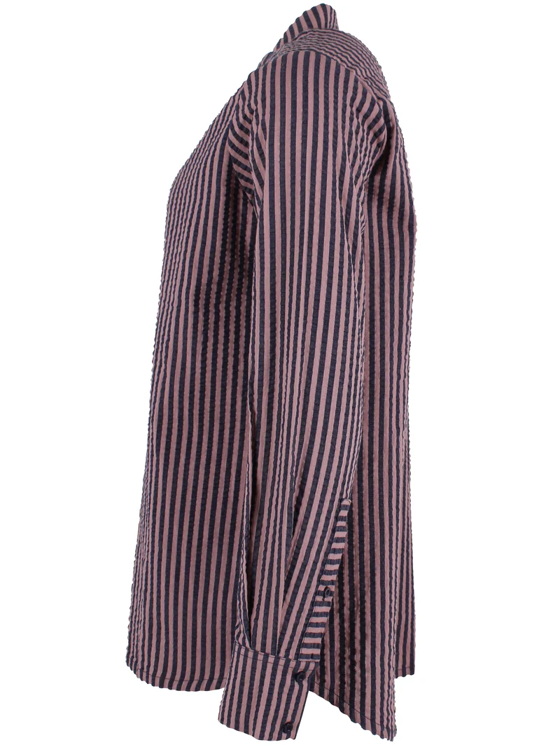 Danerosemary Seersuckeer Shirt Mauve/Dark Navy