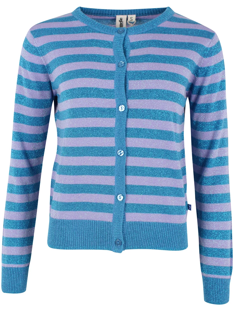 Danesaga Glitter Cardigan Light Lilac/Faded Blue