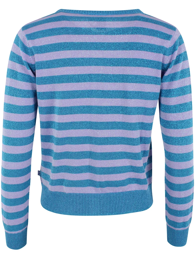 Danesaga Glitter Cardigan Light Lilac/Faded Blue