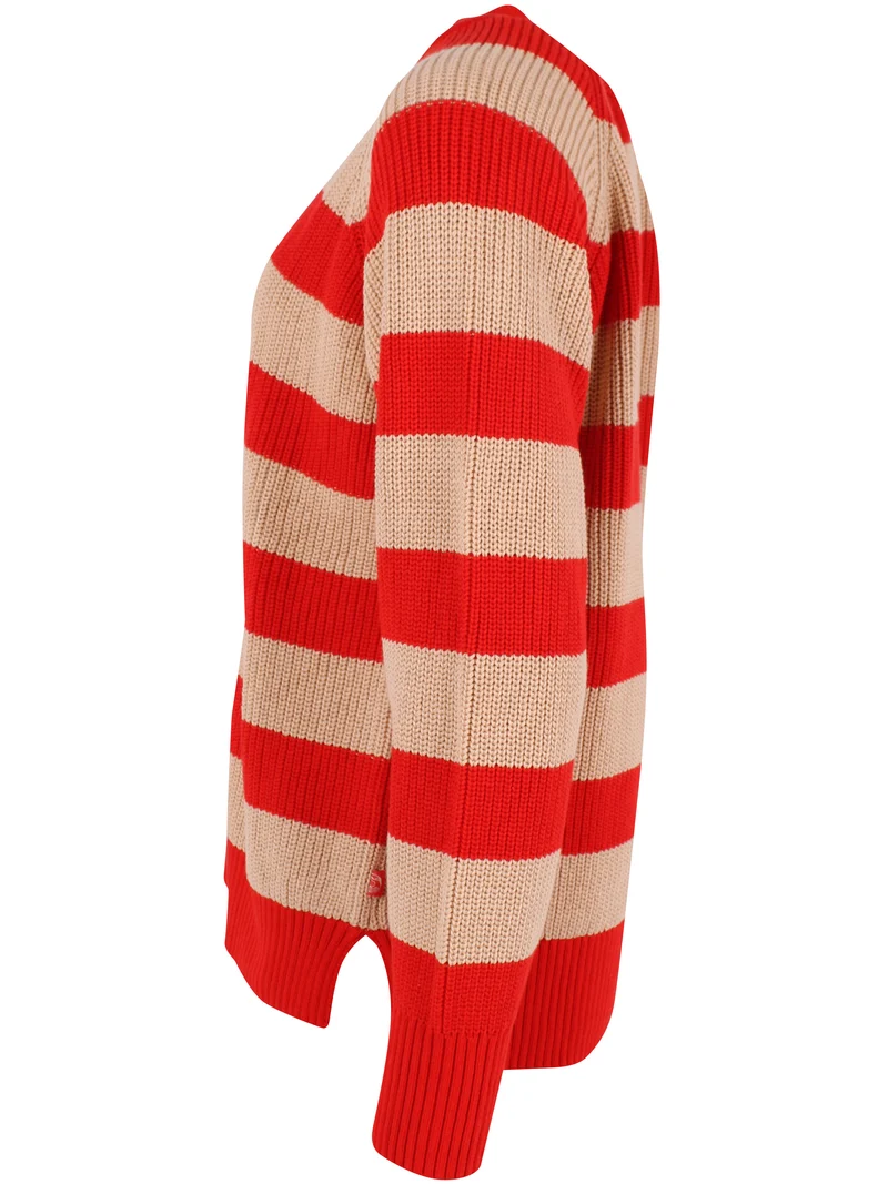 Danediscreet Boxy Knit Sweater Summer Red/Nougat