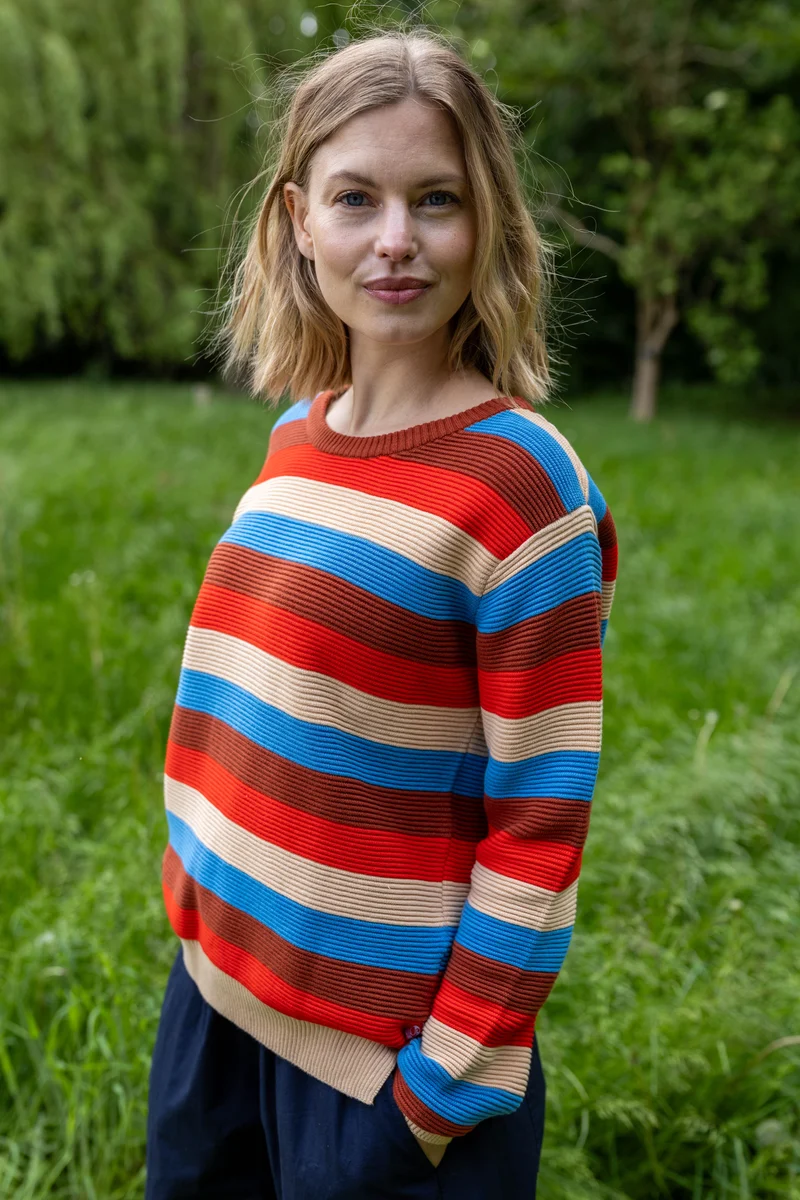Danepearly 3-D Crotchet Cotton Sweater Vistachino