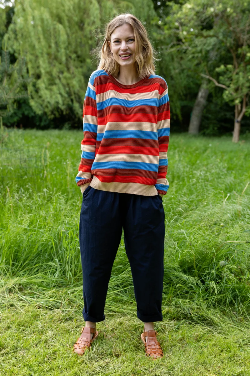 Danepearly 3-D Crotchet Cotton Sweater Vistachino