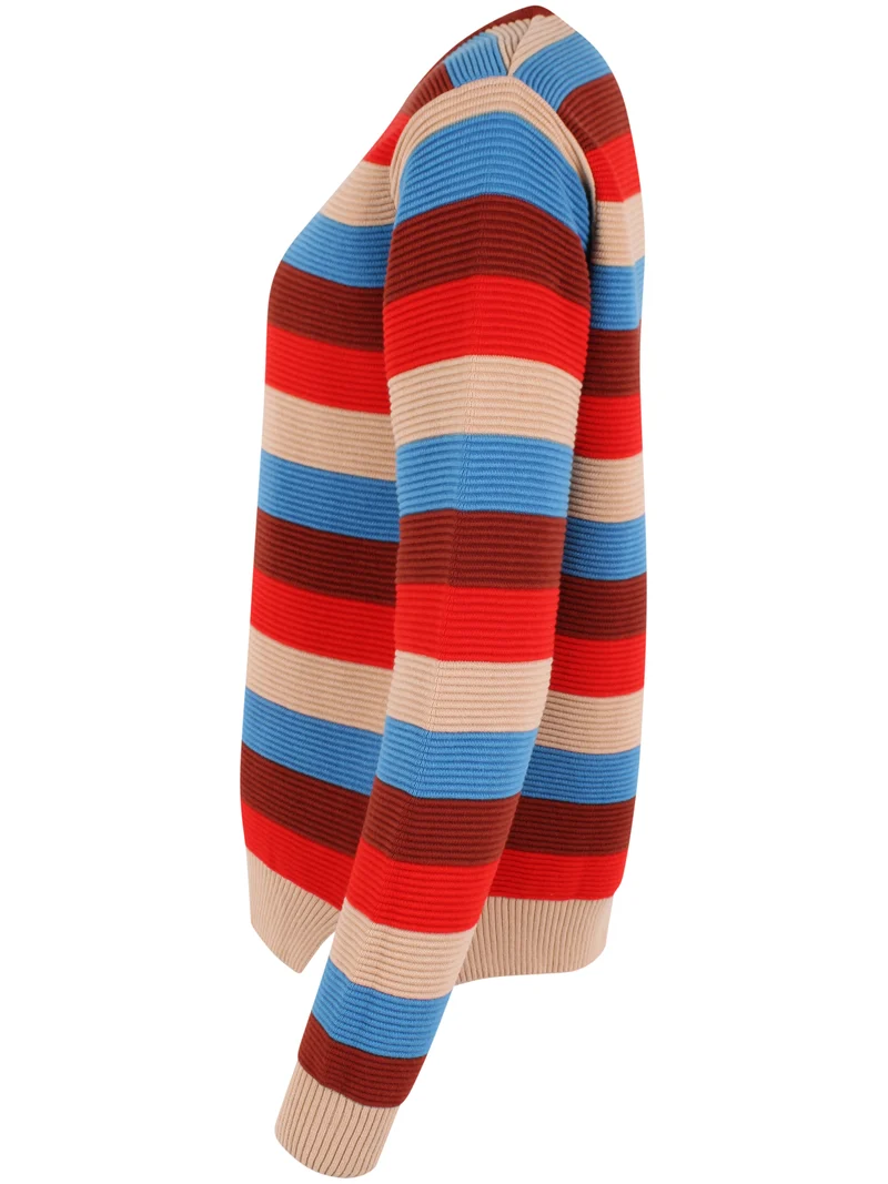 Danepearly 3-D Crotchet Cotton Sweater Vistachino