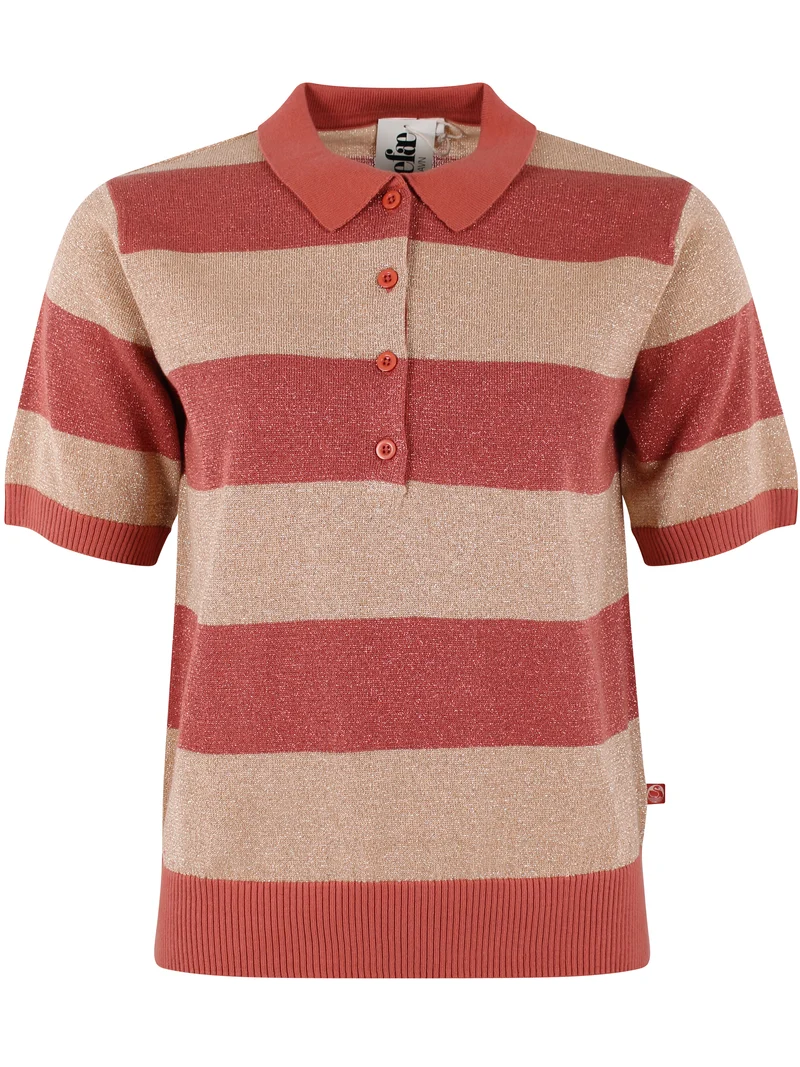 Danesandwich Glitter Sweater Polo Aragon/Nougat