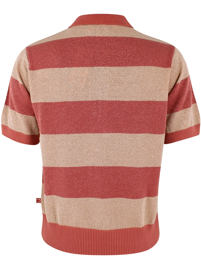 Danesandwich Glitter Sweater Polo Aragon/Nougat