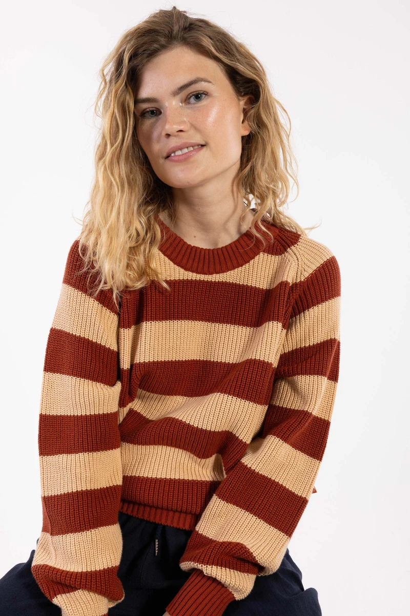 Danejumbo Cotton Rib Sweater Chili/Nougat
