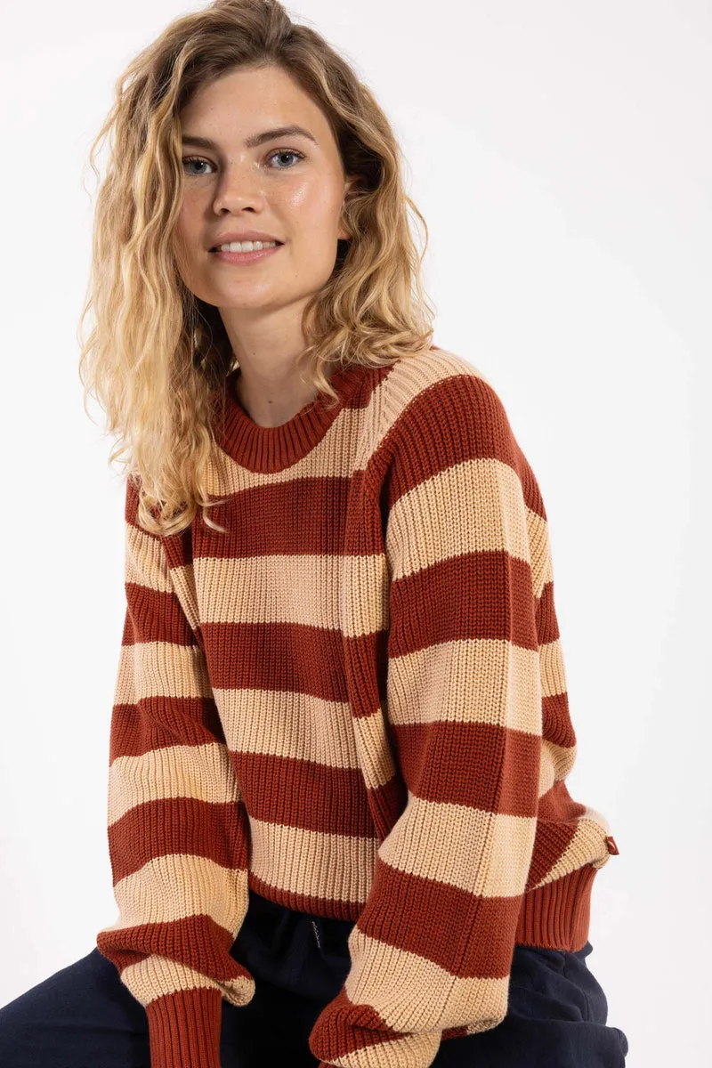 Danejumbo Cotton Rib Sweater Chili/Nougat