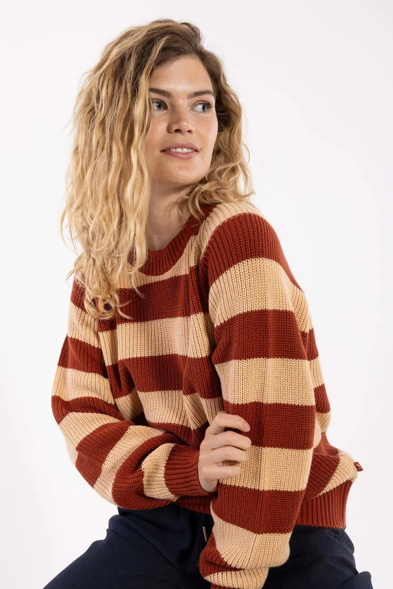Danejumbo Cotton Rib Sweater Chili/Nougat