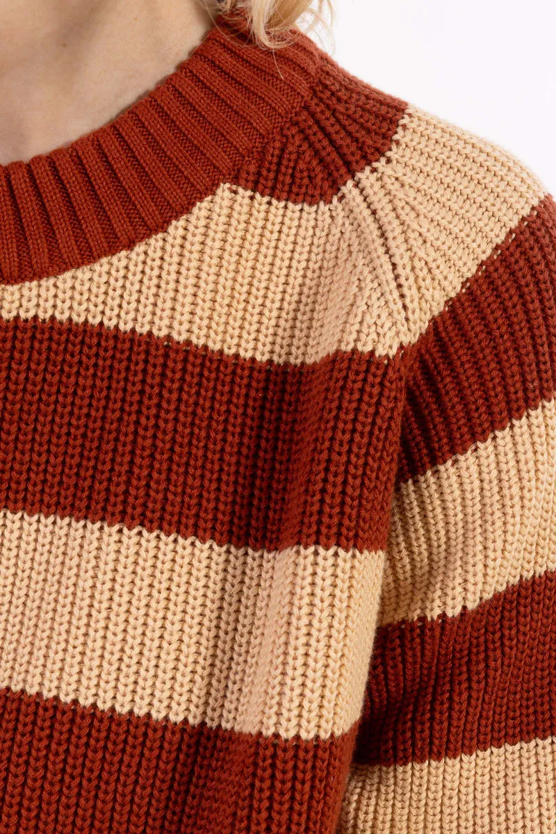 Danejumbo Cotton Rib Sweater Chili/Nougat