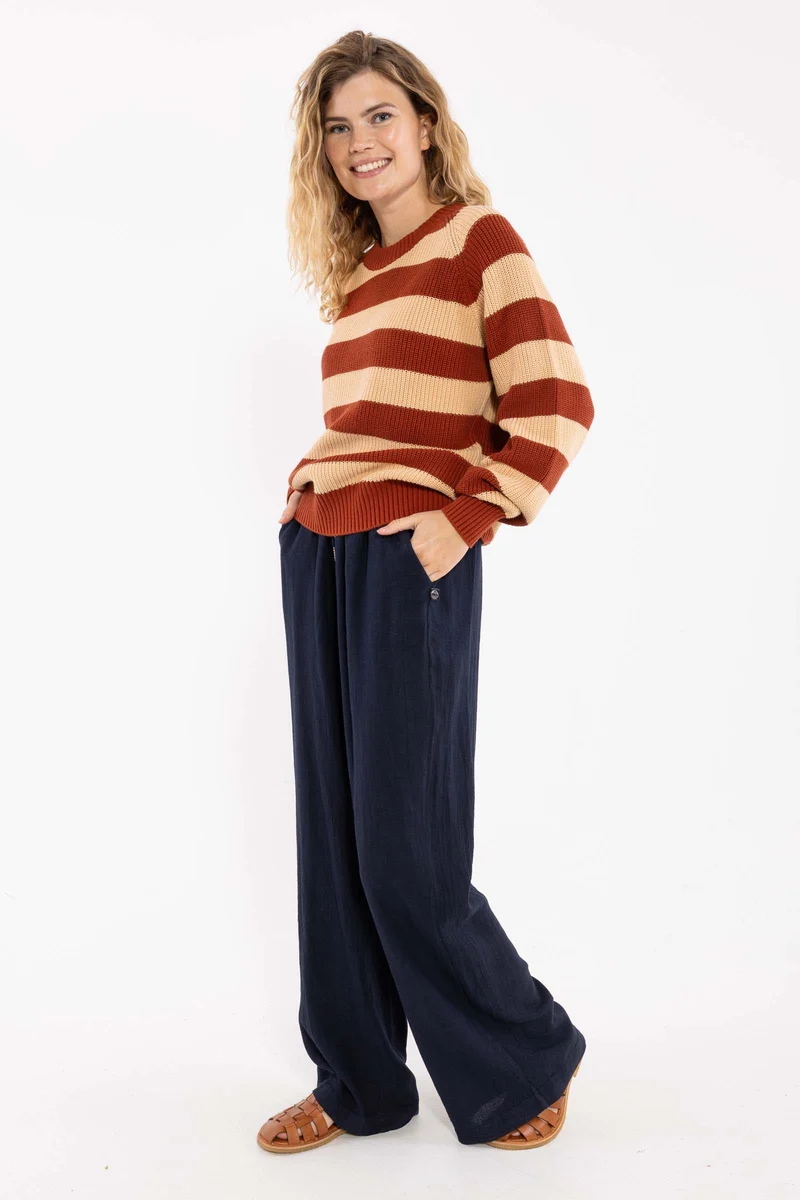Danejumbo Cotton Rib Sweater Chili/Nougat