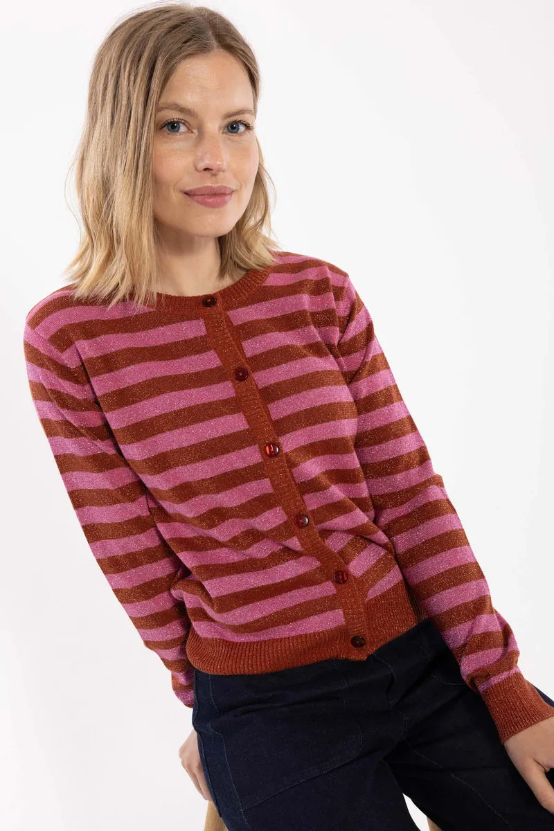 Danesaga Glitter Cardigan Chili/Soft Cherry