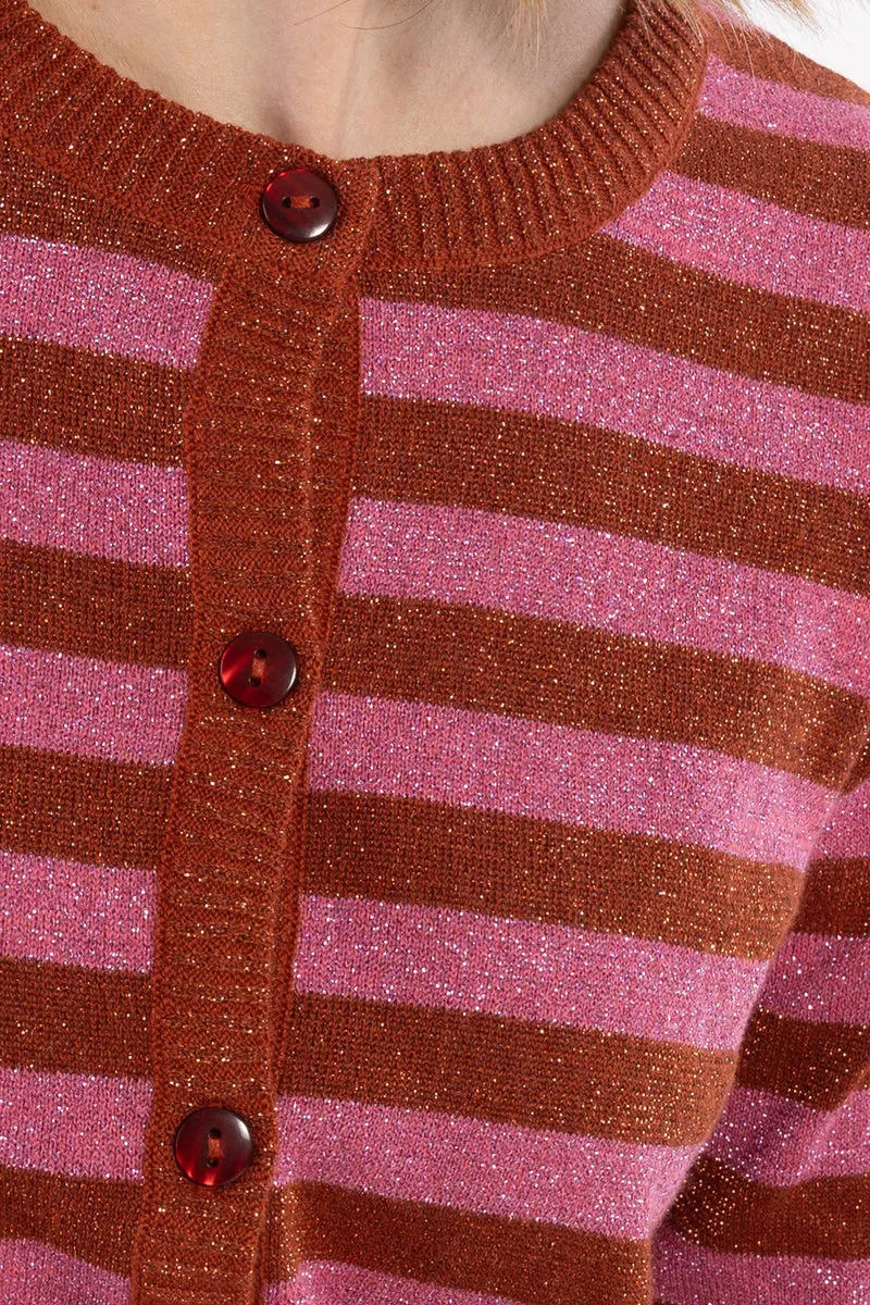 Danesaga Glitter Cardigan Chili/Soft Cherry