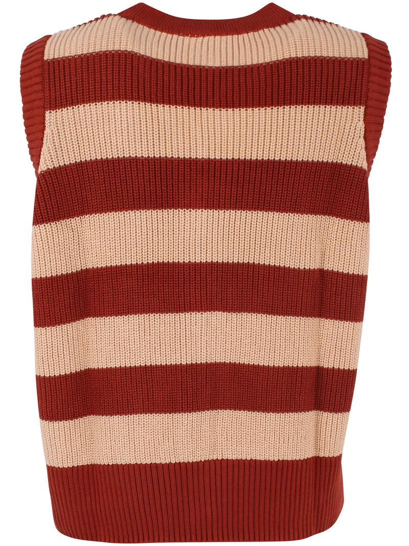 Danegentle Cotton Sweater Vest Chili/Nougat