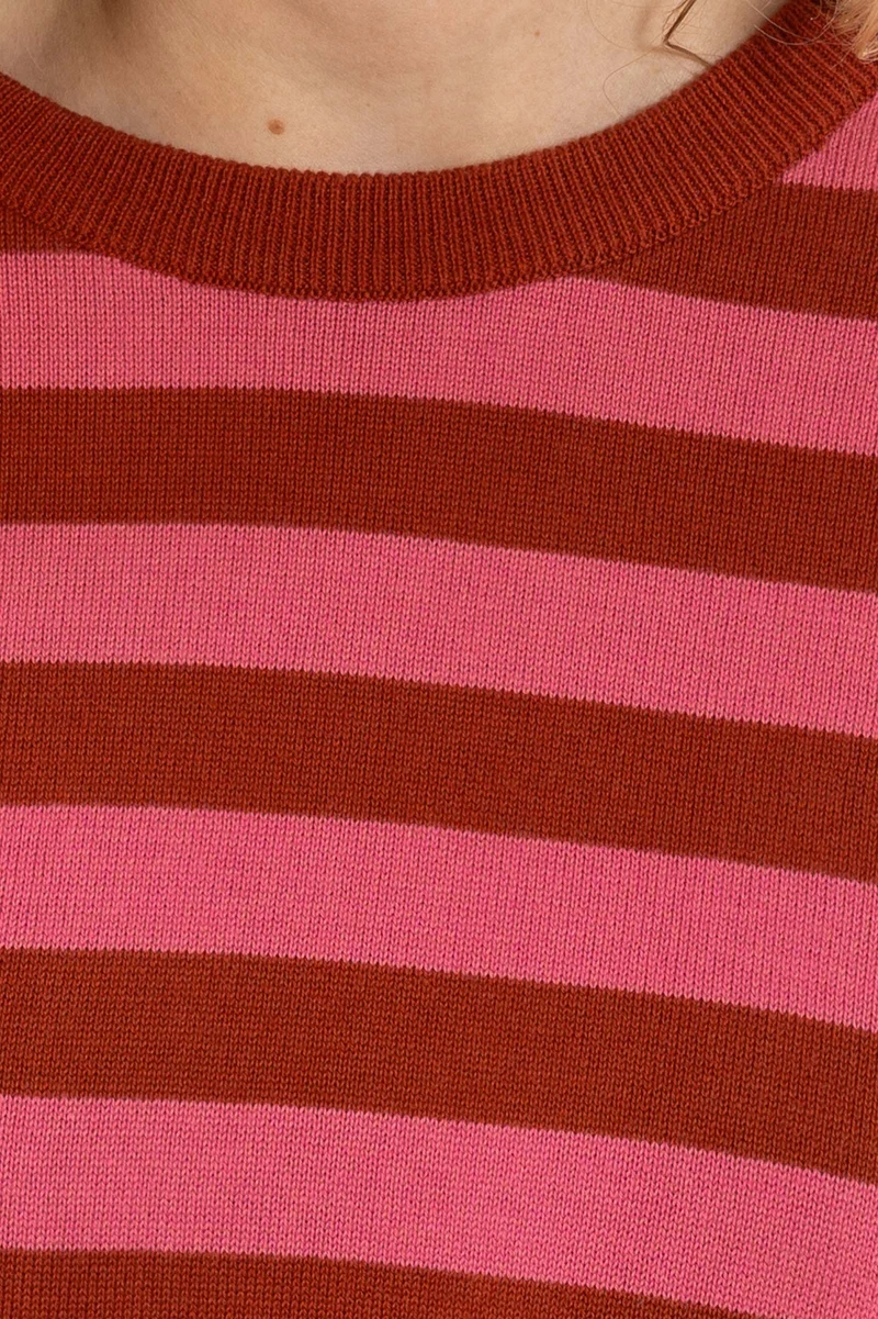 Danepopcorn Cotton Sweater Tee Soft Cherry/Chili