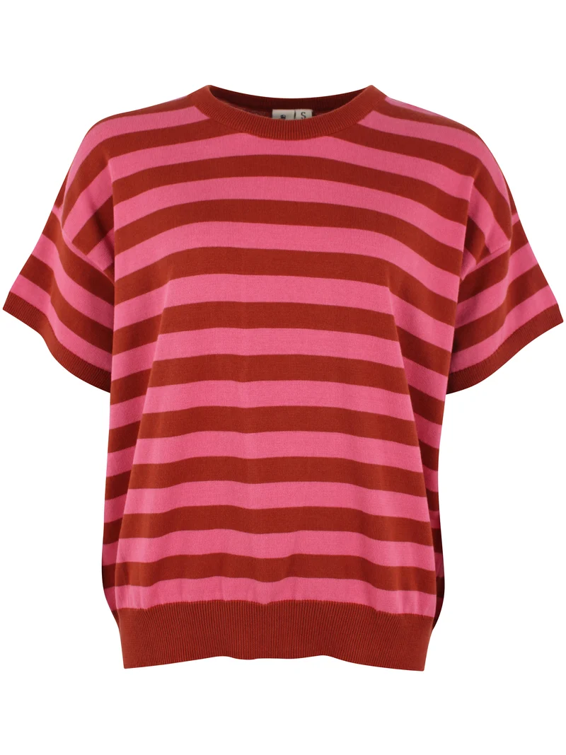 Danepopcorn Cotton Sweater Tee Soft Cherry/Chili