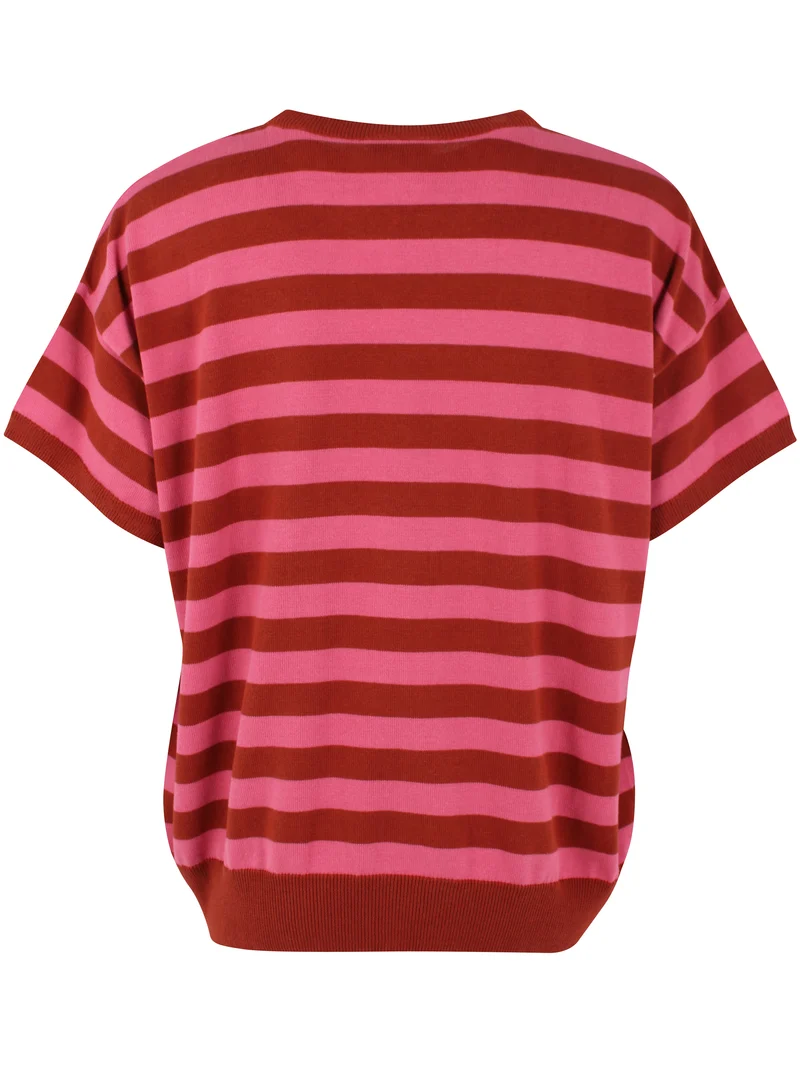 Danepopcorn Cotton Sweater Tee Soft Cherry/Chili