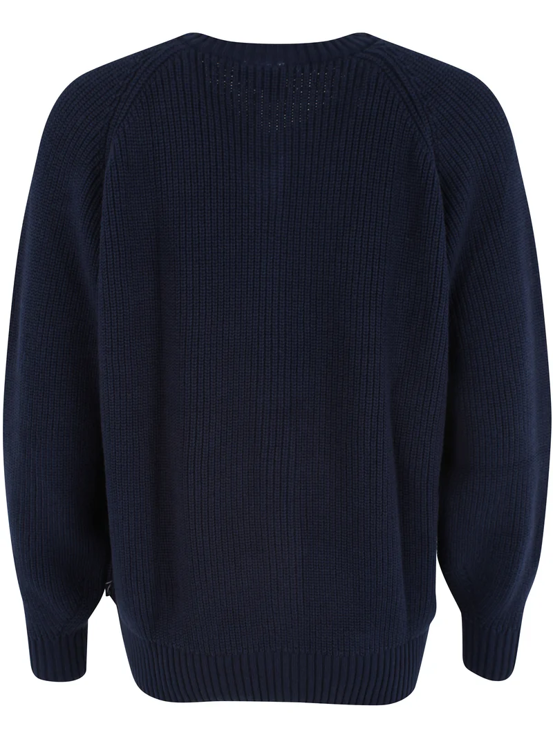 Danechunk Cotton Rib Cardigan Dark Navy