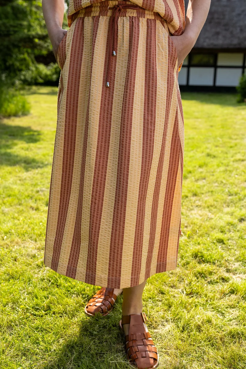 Danespresso Seersucker Skirt Aragon/Nougat