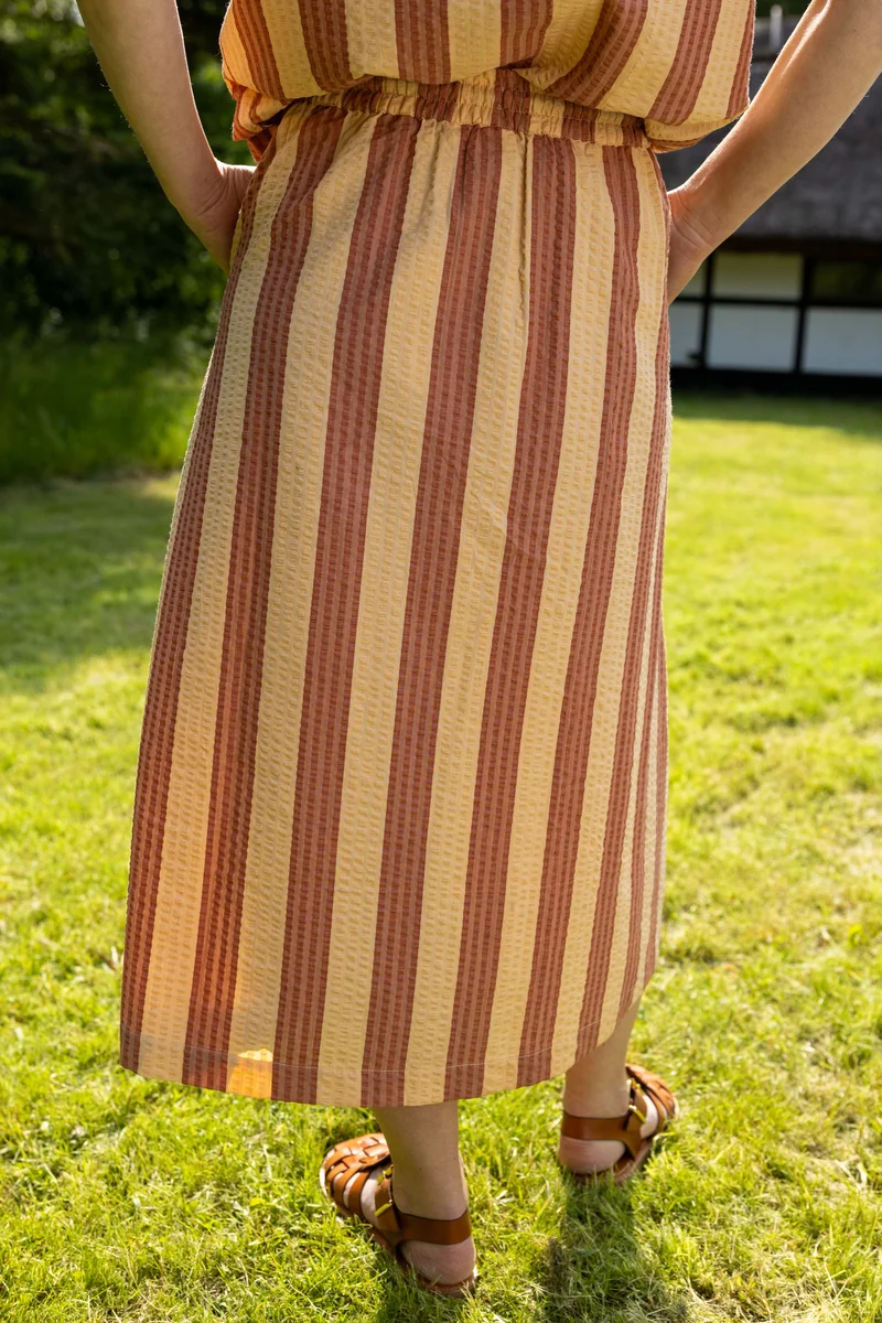 Danespresso Seersucker Skirt Aragon/Nougat