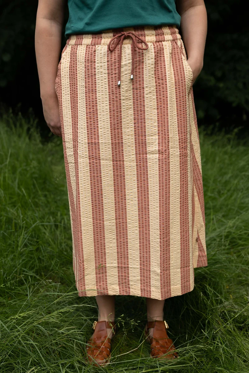 Danespresso Seersucker Skirt Aragon/Nougat