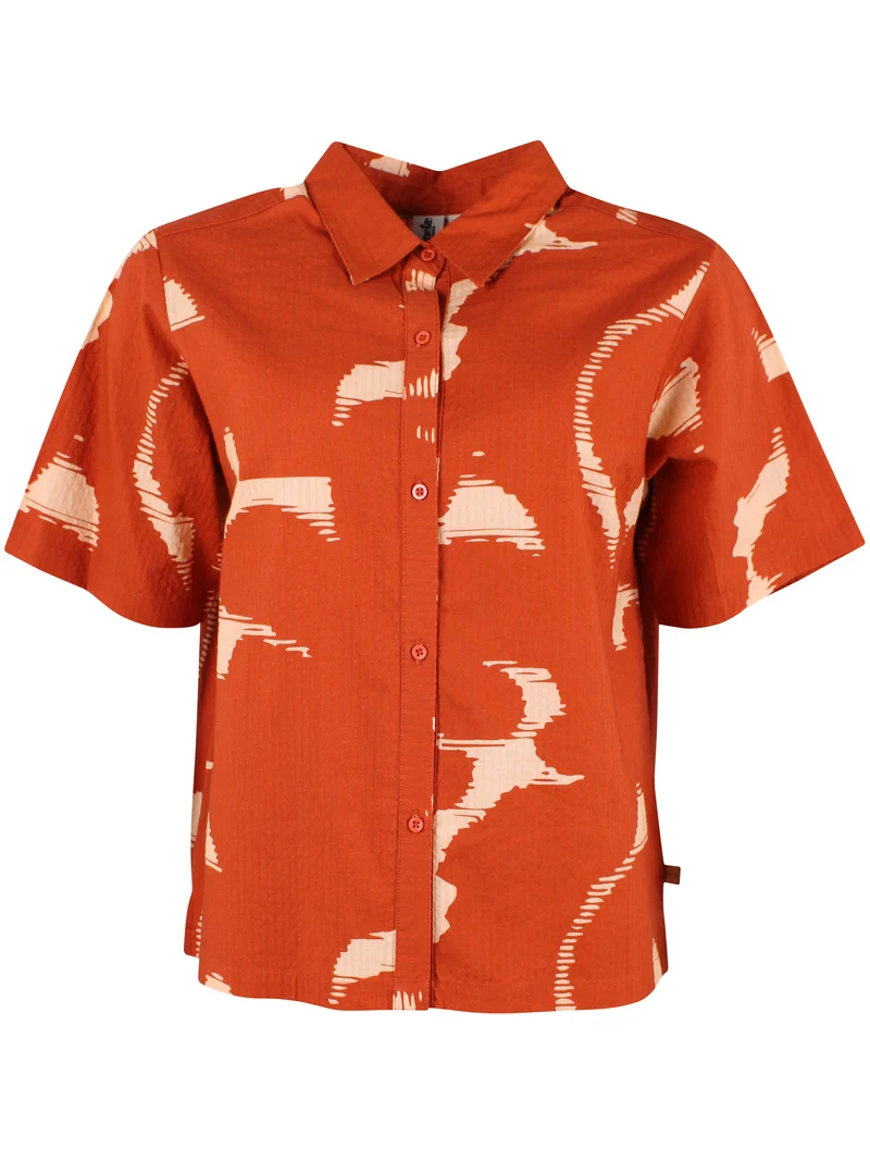Daneblomme SS Seersucker Shirt Chili/Nougat TROPSTATIC