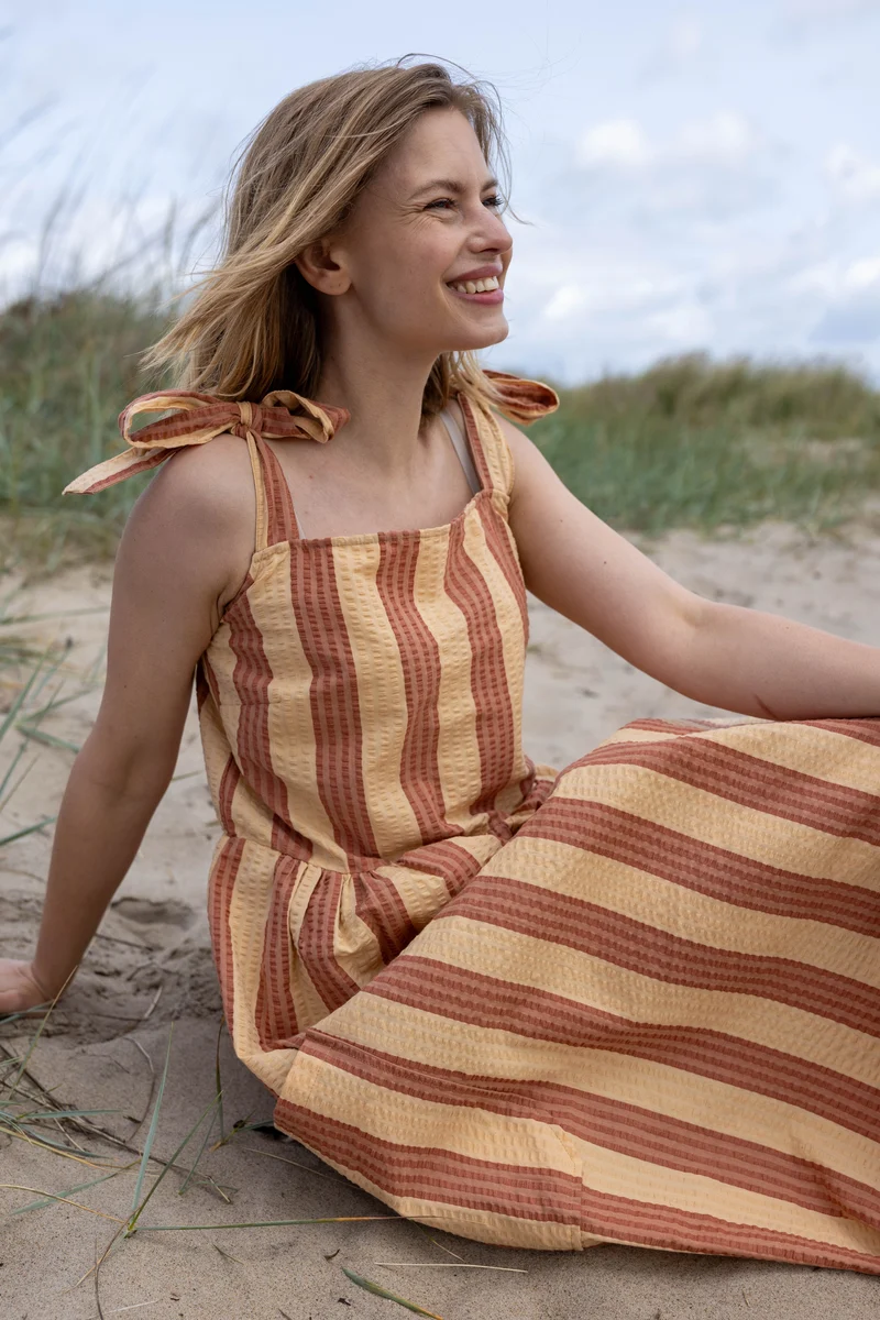 Daneromance Seersucker Dress Aragon/Nougat